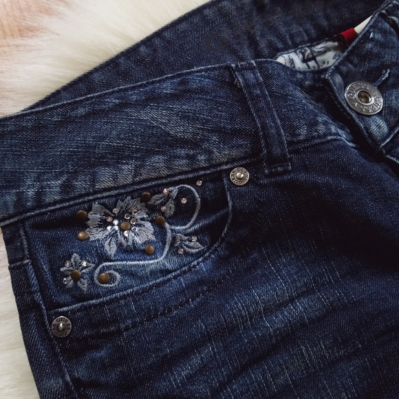GUESS Jeans - Daredevil Boot Cut Embellished Denim - Picture 3 of 8